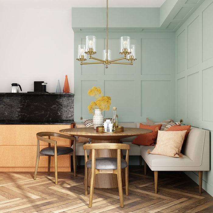 Thayer Luxe Gold 5 Light Chandelier Z-Lite 742-5LG | theLightShop