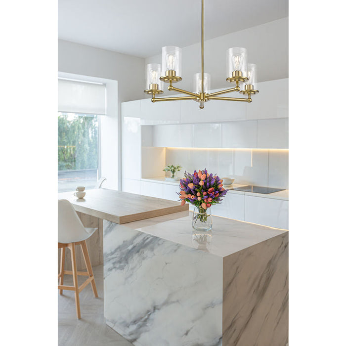 Thayer Luxe Gold 5 Light Chandelier Z-Lite 742-5LG | theLightShop
