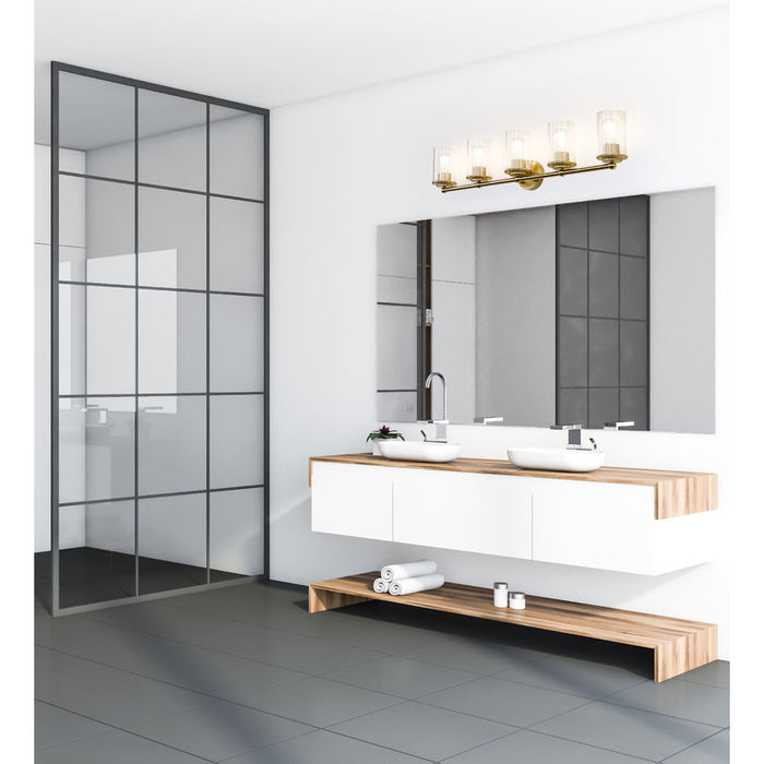 Thayer Luxe Gold 5 Light Vanity Light Z-Lite 742-5V-LG | theLightShop