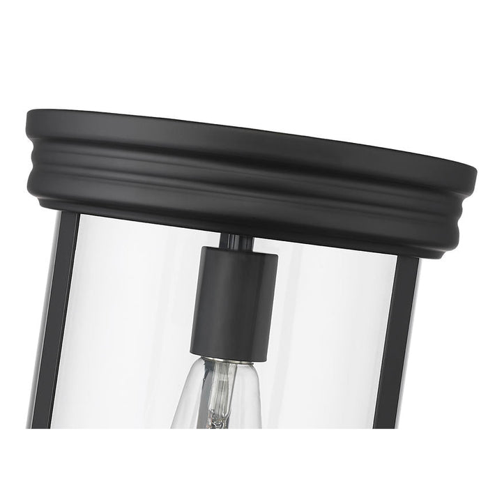 Thayer Matte Black 1 Light Flushmount Z-Lite 742F9-MB | theLightShop