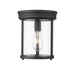 Thayer Matte Black 1 Light Flushmount Z-Lite 742F9-MB | theLightShop