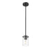 Thayer Matte Black 1 Light Mini-Pendant Z-Lite 742MP-MB | theLightShop