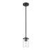 Thayer Matte Black 1 Light Mini-Pendant Z-Lite 742MP-MB | theLightShop