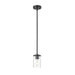 Thayer Matte Black 1 Light Mini-Pendant Z-Lite 742MP-MB | theLightShop