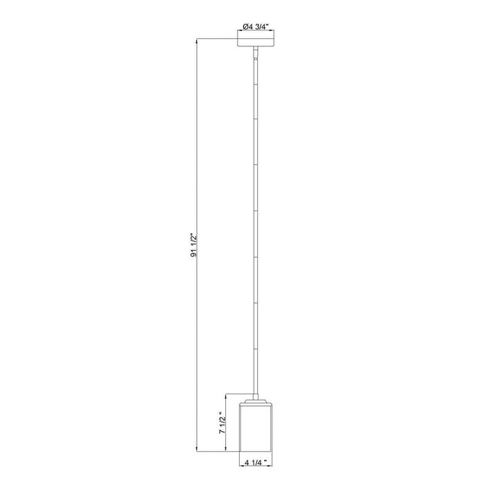 Thayer Matte Black 1 Light Mini-Pendant Z-Lite 742MP-MB | theLightShop