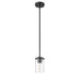 Thayer Matte Black 1 Light Mini-Pendant Z-Lite 742MP-MB | theLightShop