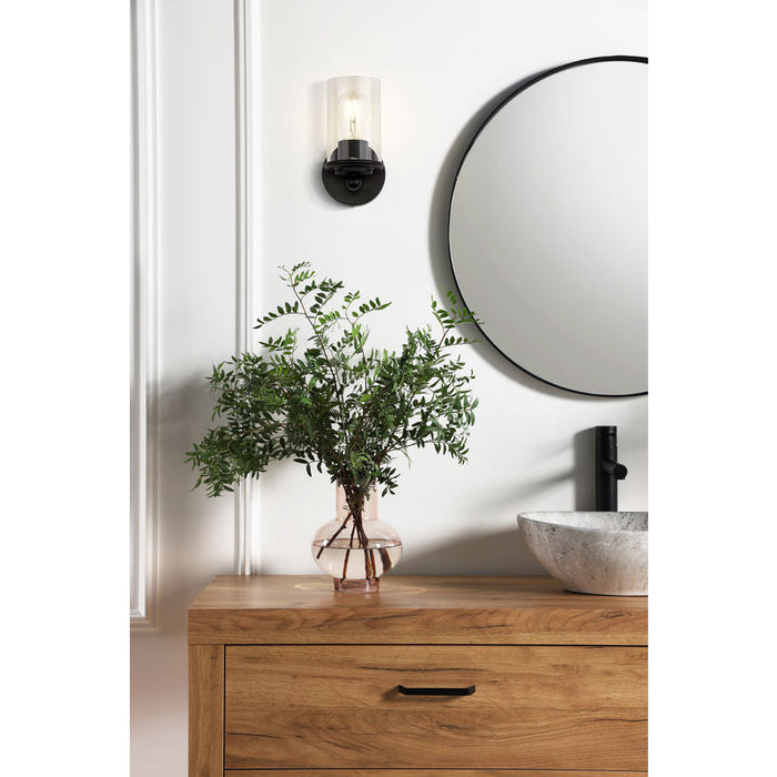 Thayer Matte Black 1 Light Wall Sconce Z-Lite 742-1S-MB | theLightShop
