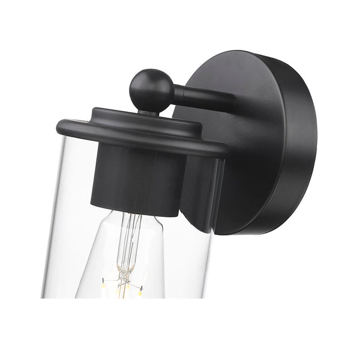 Thayer Matte Black 1 Light Wall Sconce Z-Lite 742-1S-MB | theLightShop