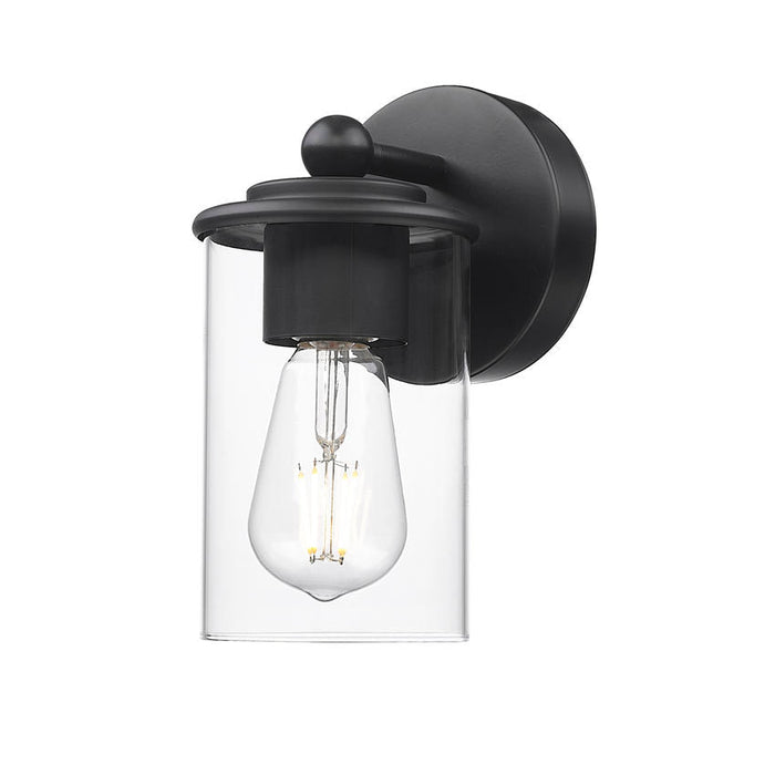 Thayer Matte Black 1 Light Wall Sconce Z-Lite 742-1S-MB | theLightShop