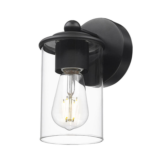 Thayer Matte Black 1 Light Wall Sconce Z-Lite 742-1S-MB | theLightShop