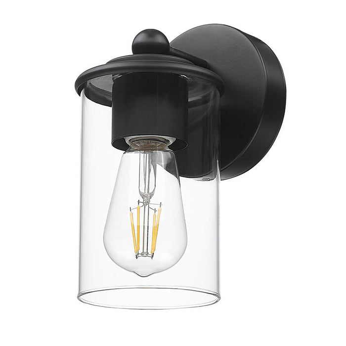 Thayer Matte Black 1 Light Wall Sconce Z-Lite 742-1S-MB | theLightShop