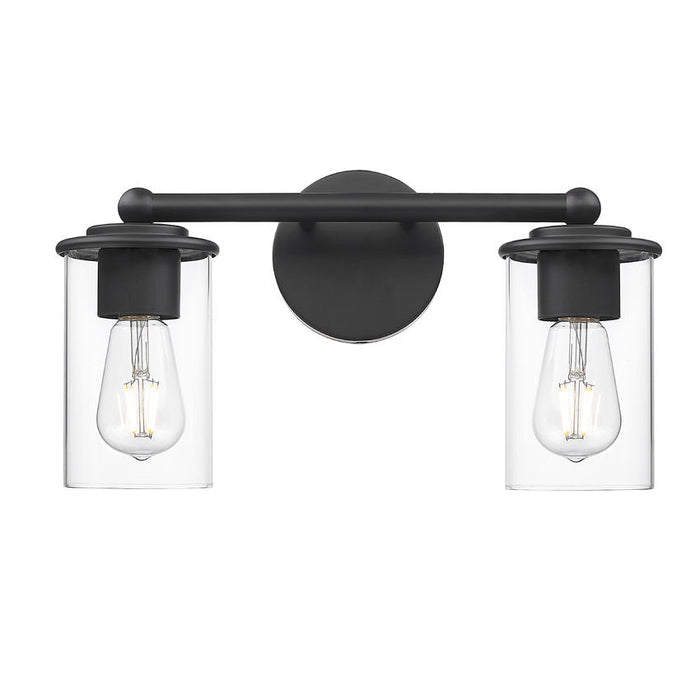 Thayer Matte Black 2 Light Vanity Light Z-Lite 742-2V-MB | theLightShop