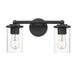 Thayer Matte Black 2 Light Vanity Light Z-Lite 742-2V-MB | theLightShop