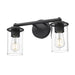 Thayer Matte Black 2 Light Vanity Light Z-Lite 742-2V-MB | theLightShop