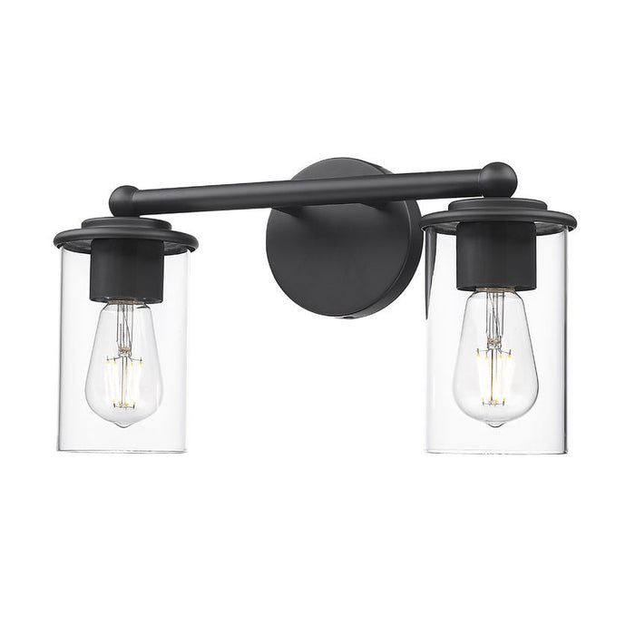 Thayer Matte Black 2 Light Vanity Light Z-Lite 742-2V-MB | theLightShop