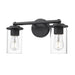 Thayer Matte Black 2 Light Vanity Light Z-Lite 742-2V-MB | theLightShop