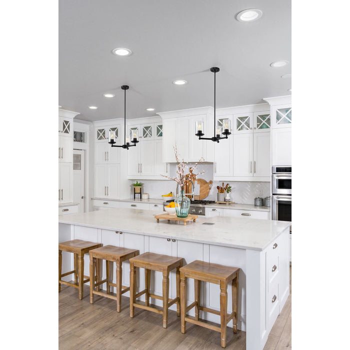 Thayer Matte Black 3 Light Chandelier Z-Lite 742-3MB | theLightShop
