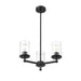 Thayer Matte Black 3 Light Chandelier Z-Lite 742-3MB | theLightShop