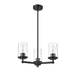 Thayer Matte Black 3 Light Chandelier Z-Lite 742-3MB | theLightShop