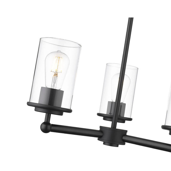 Thayer Matte Black 3 Light Chandelier Z-Lite 742-3MB | theLightShop