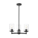 Thayer Matte Black 3 Light Chandelier Z-Lite 742-3MB | theLightShop