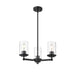 Thayer Matte Black 3 Light Chandelier Z-Lite 742-3MB | theLightShop