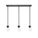 Thayer Matte Black 3 Light Linear Pendant Z-Lite 742MP-3MB | theLightShop