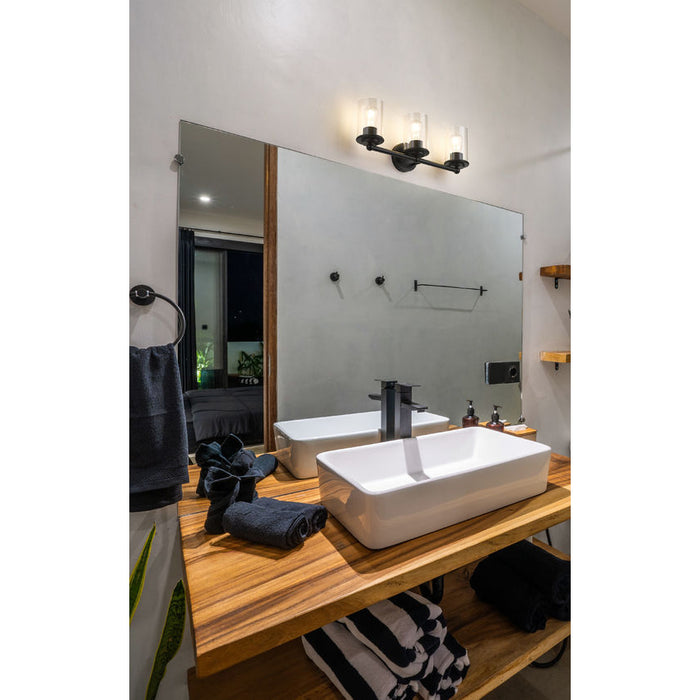 Thayer Matte Black 3 Light Vanity Light Z-Lite 742-3V-MB | theLightShop