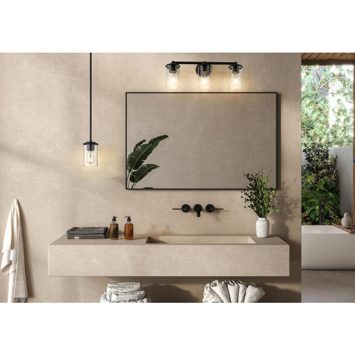 Thayer Matte Black 3 Light Vanity Light Z-Lite 742-3V-MB | theLightShop