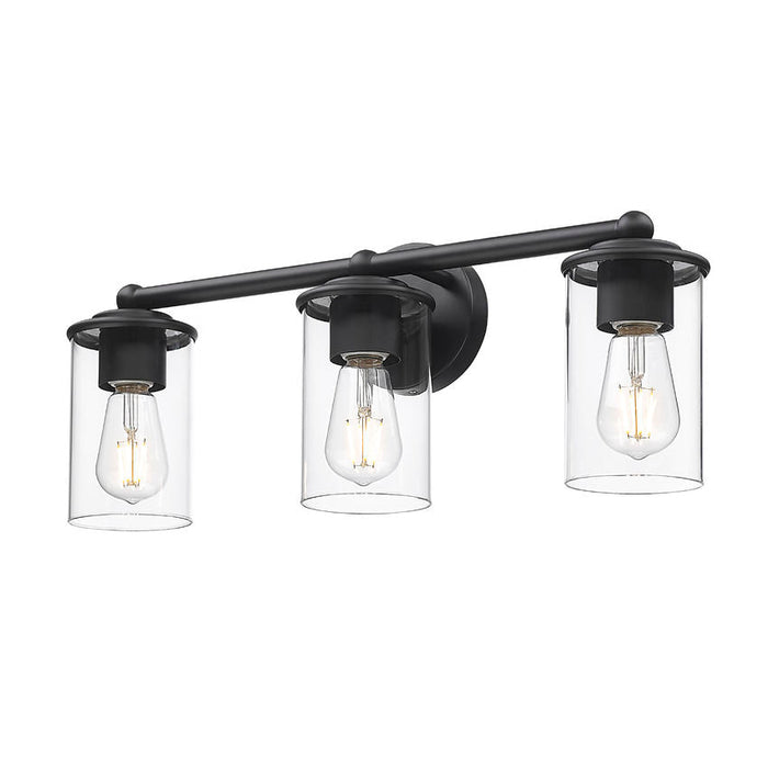 Thayer Matte Black 3 Light Vanity Light Z-Lite 742-3V-MB | theLightShop