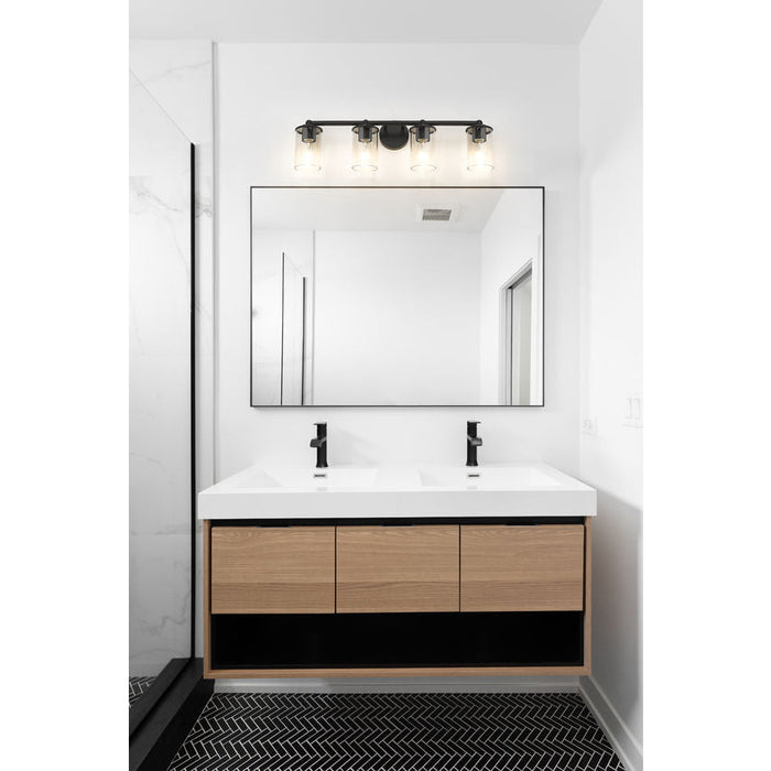 Thayer Matte Black 4 Light Vanity Light Z-Lite 742-4V-MB | theLightShop