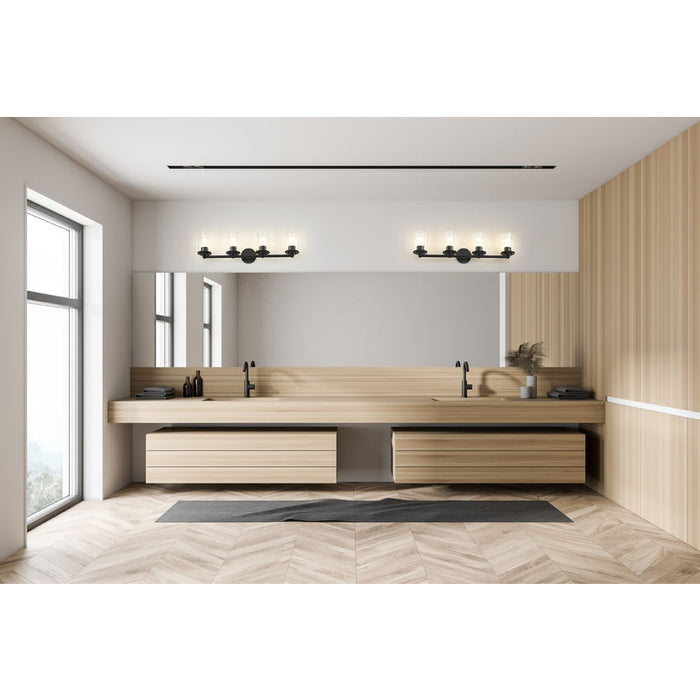 Thayer Matte Black 4 Light Vanity Light Z-Lite 742-4V-MB | theLightShop