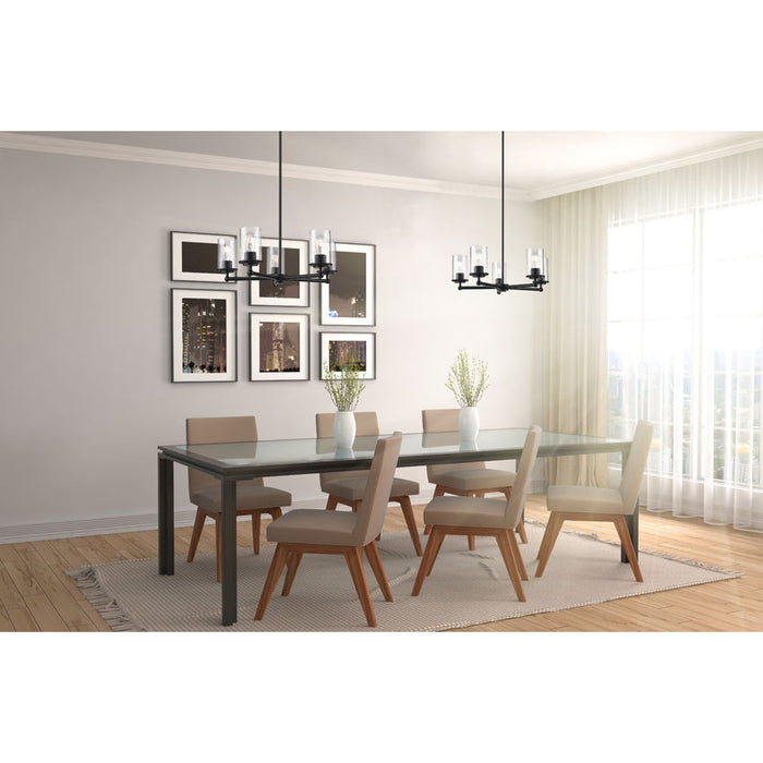 Thayer Matte Black 5 Light Chandelier Z-Lite 742-5MB | theLightShop