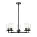 Thayer Matte Black 5 Light Chandelier Z-Lite 742-5MB | theLightShop