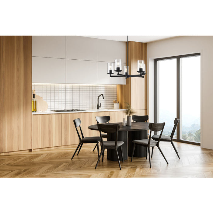 Thayer Matte Black 5 Light Chandelier Z-Lite 742-5MB | theLightShop