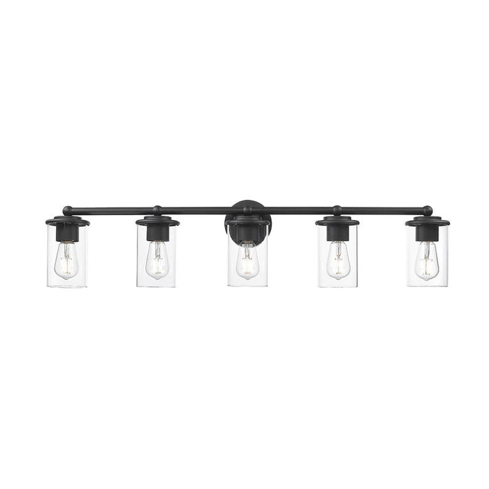 Thayer Matte Black 5 Light Vanity Light Z-Lite 742-5V-MB | theLightShop