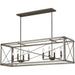 Thornwood Washed Pine Weathered Iron LED Island Pendant - Pendants