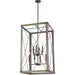 Thornwood Washed Pine Weathered Iron LED Pendant - Pendants