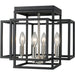 Titania Black Brushed Nickel Flushmount | theLightShop