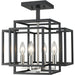 Titania Black Brushed Nickel Semi-Flushmount | theLightShop