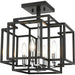 Titania Black Chrome Semi-Flushmount | theLightShop