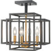 Titania Bronze Olde Brass Semi-Flushmount | theLightShop