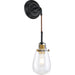Toleo Black Vintage Brass Wall Sconce - Wall Sconce