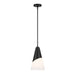 Tori Matte Black 1 Light Pendant Crystorama TOR-901-MK