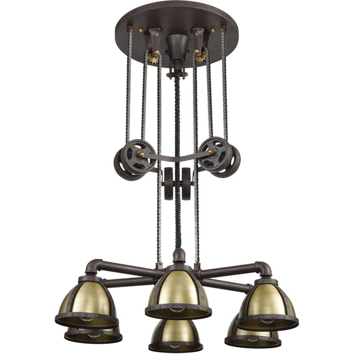 Torque Vintage Rust Vintage Brass Chandelier - Chandeliers
