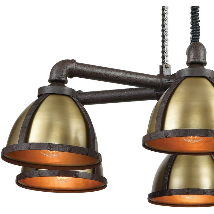 Torque Vintage Rust Vintage Brass Chandelier - Chandeliers
