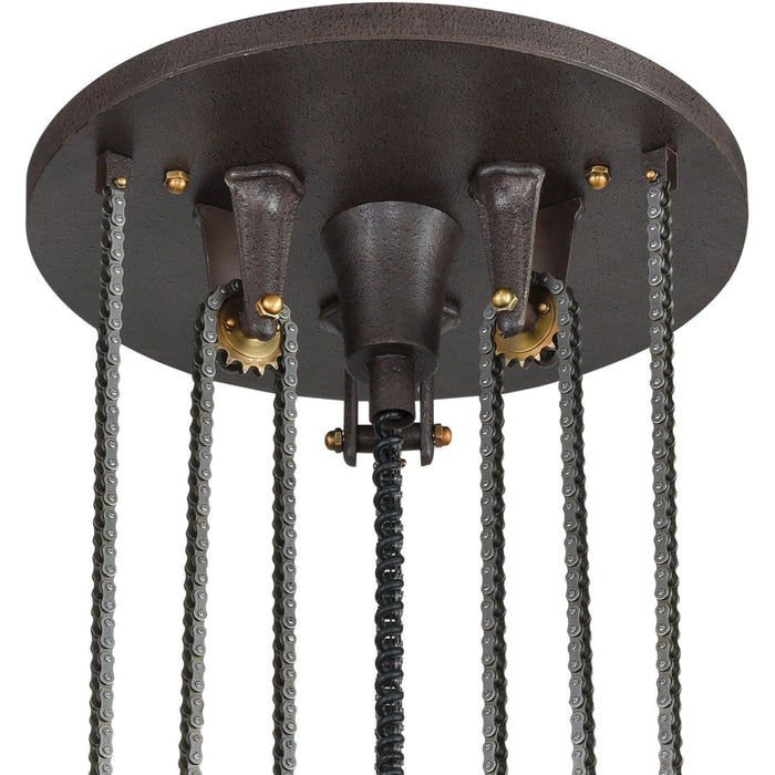 Torque Vintage Rust Vintage Brass Chandelier - Chandeliers