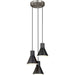 Towner Brushed Nickel Black LED Pendant - Pendants