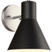 Towner Brushed Nickel Black Wall Sconce - Wall Sconce