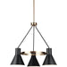 Towner Satin Bronze Black LED Chandelier - Chandeliers